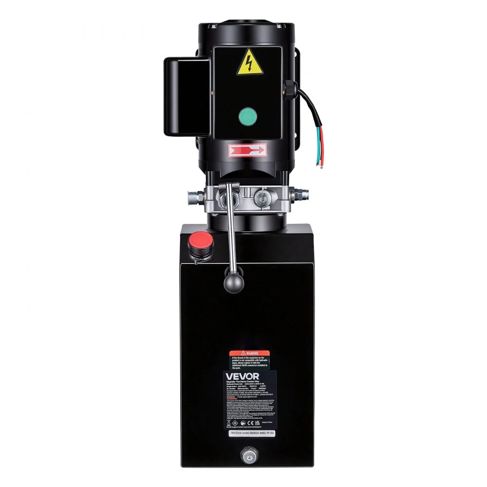 VEVOR Elektrische Hydraulikpumpe für Kippanhänger 220-240 V AC 2,2 kW 15 L Einfachwirkend, Max. Ansprechdruck 22 MPa, Fördermenge 6,3 L/min, Hydraulikaggregat für Autohebebühnen (Vertikale Montage)