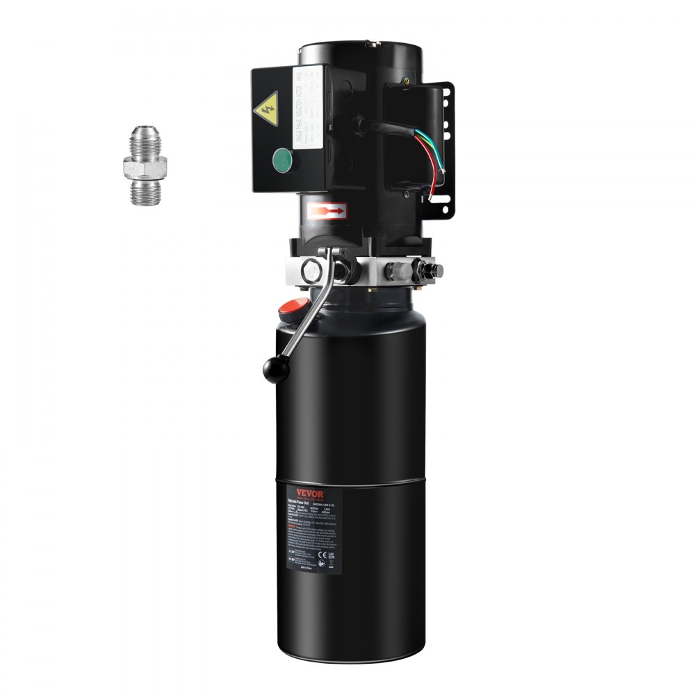 VEVOR Hydraulic Pump Hydraulic Power Pack 220 V Hydraulic Power Pack 2200 W, Single-Acting Hydraulic Pump Hydraulic Power Pack, 2.5 Gal Tank Hand Pump Hydraulic Power Pack, for Elevators, Forklifts, etc.