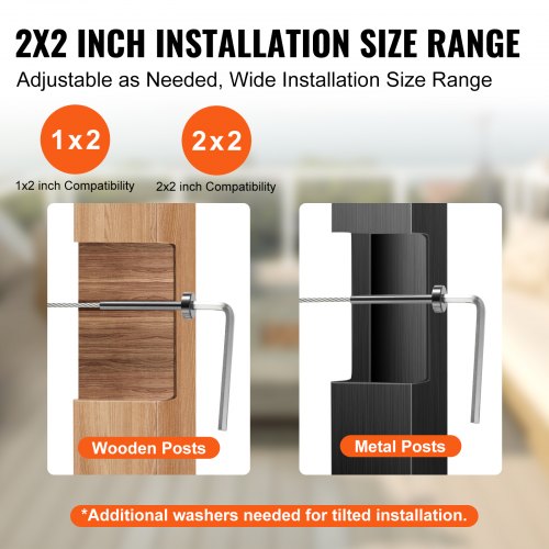 Produktbild von VEVOR 121-teiliges Geländer-Set Aus T316-Edelstahl | Für 5/32″ & 3/16″ Drahtseil | Mit Bohrer | DIY-Balustrade | Marinequalität