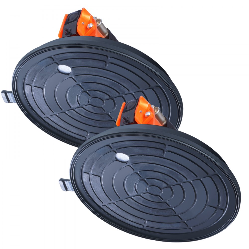 VEVOR 2-piece set of suction lifters made of NBR, glass lifter φ203mm, vacuum lifter, load capacity 99-278kg, glass suction cup, operating temperature -20-60℃, plate lifter, vacuum suction cup with ABS handle, including storage box and gloves