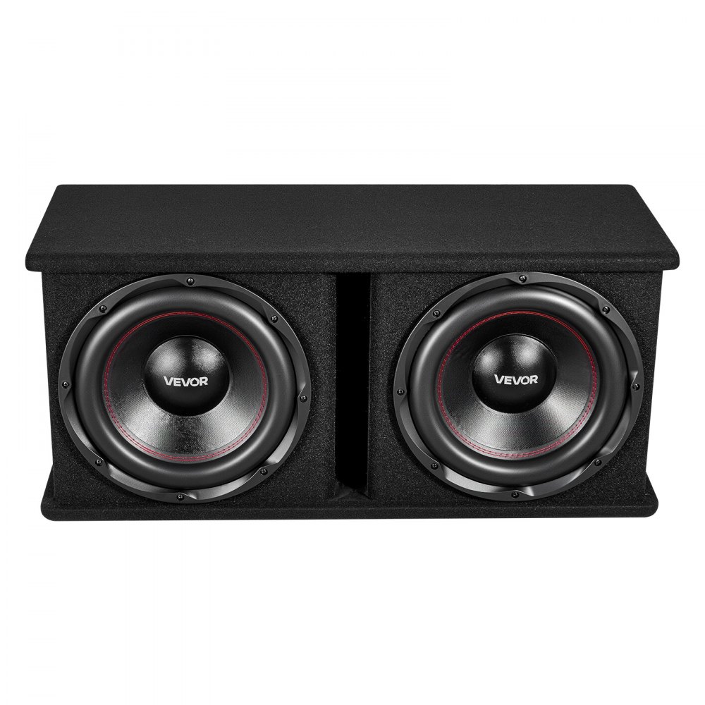 VEVOR Auto Subwoofer Set mit Bestücktem Gehäuse 305 mm, Dual-Subwoofer- und Verstärkerpaket 1200 W RMS, mit Separatem Verstärker & Verkabelungssatz, Leistungsstarkes Car Audio Soundsystem