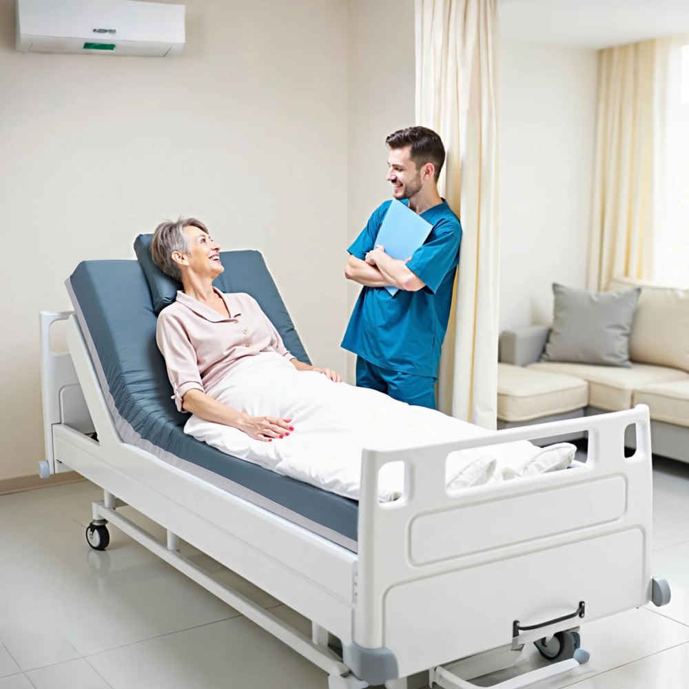 VEVOR Pflegematratze, 204 kg Tragkraft, medizinische mehrschichtige Schaumstoffmatratze, wasserdicht, für die Behandlung von Dekubitus in Pflegeheimen & der häuslichen Pflege, 2030x914x153 mm