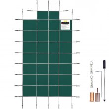 Rechteckige Sicherheits-Poolabdeckung, grüner Stufenabschnitt, 4 x 8 Fuß, für den Winter im Freien
