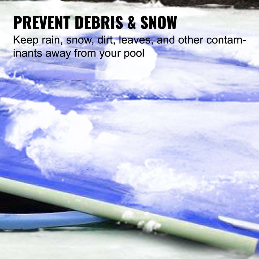 Vevor Pvc Poolabdeckplane Poolabdeckung Rechteckig Frame Pool 3,4 X 6,4 M Blau