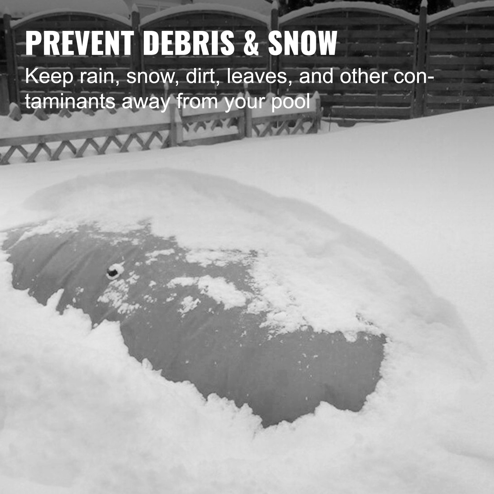 Vevor Aufblasbar Poolabdeckung Pool Abdeckplane Winterabdeckplane Rund 3,5m Grau