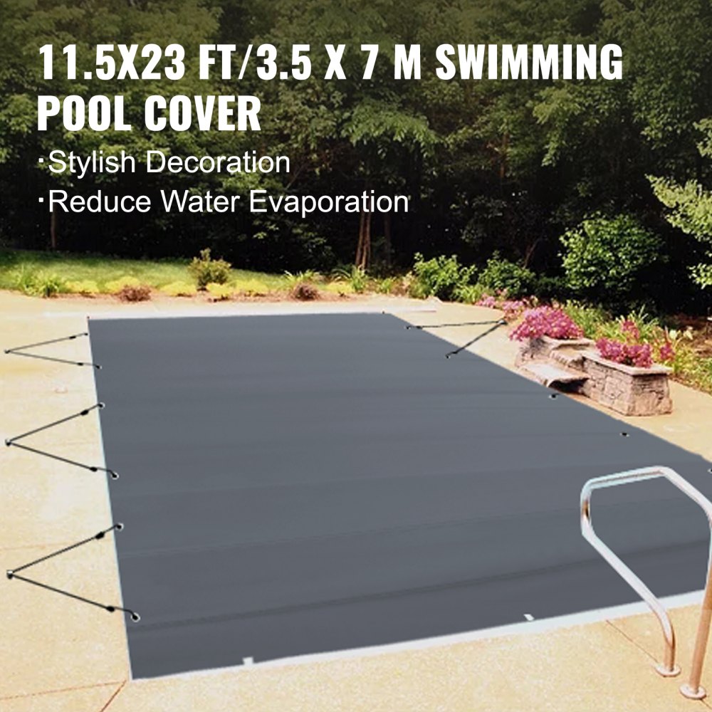 Vevor Winterabdeckplane Poolabdeckplane Rechteckig 3,5x7m Poolüberdachung Pvc