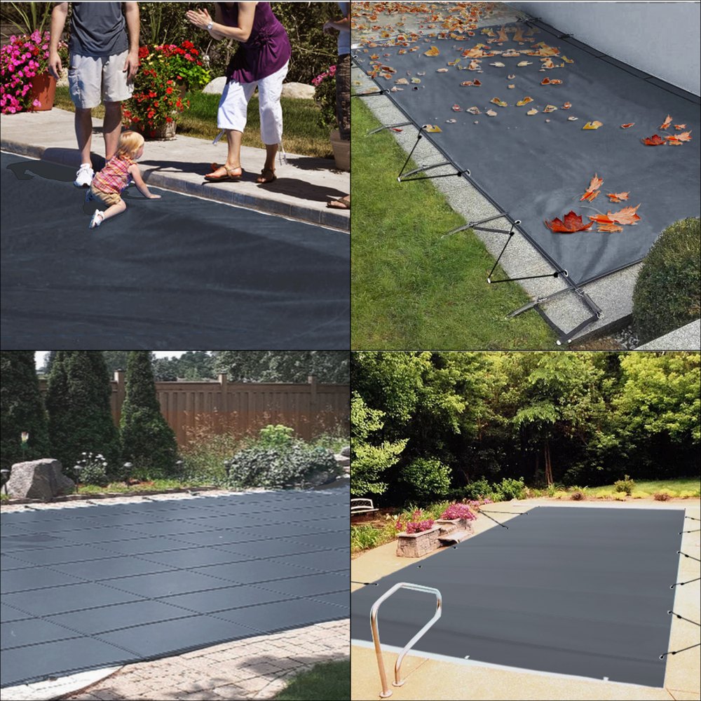 Vevor Winterabdeckplane Poolabdeckplane Rechteckig 3,5x7m Poolüberdachung Pvc