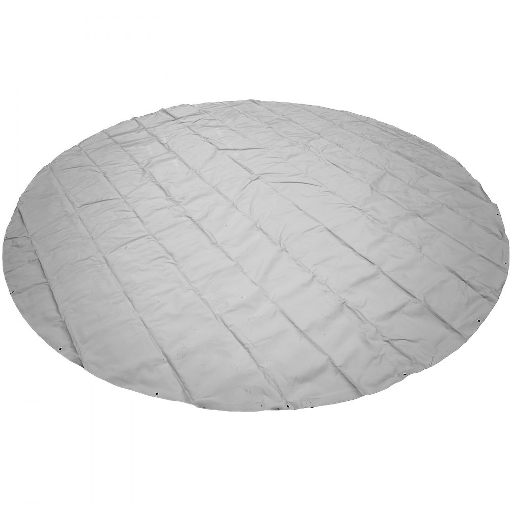 Vevor Pool Abdeckplane Winterabdeckplane 5 M Kreisförmige Poolüberdachung Grau