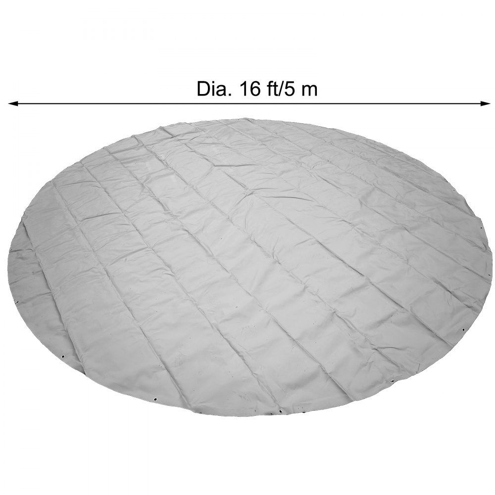 Vevor Pool Abdeckplane Winterabdeckplane 5 M Kreisförmige Poolüberdachung Grau