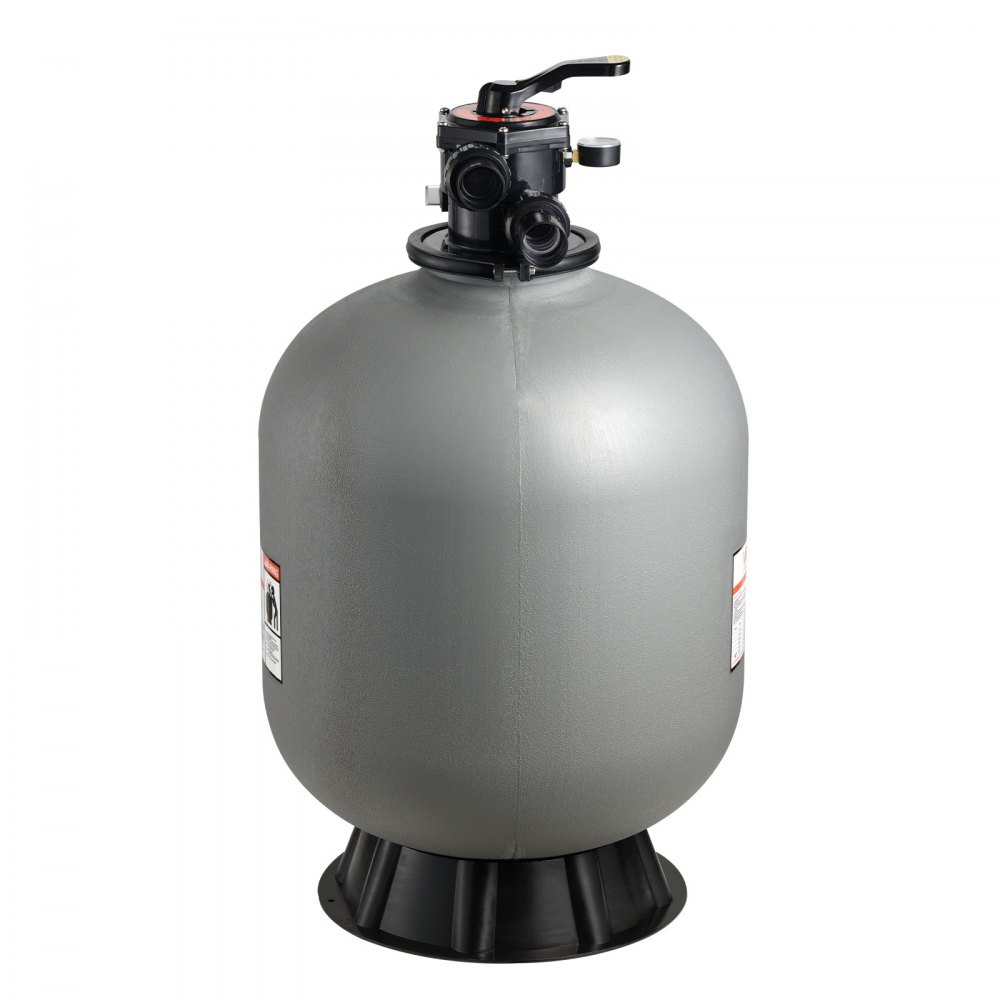 VEVOR Sandfilter, 600 mm Filterkessel, 246 L/min Sandfiltersystem, Filterbehälter mit 7-Wege-Mehrwegeventil, Rückspül-, Spül-, Umwälz-, Abwasser-, Winter- & Geschlossenmodus, für Aufstellpools