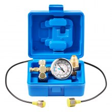 VEVOR hydraulisches Stickstoffspeicher Ladeset, 0–1420 PSI Stickstoff Füllset, Druckprüfsystem mit 1 Manometer & 1 Gasschlauch & 1 Ventilkörper & 1 CGA580-Adapter für Baumaschinen