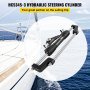 VEVOR Hydraulischer Lenkzylinder 300 PS, hydraulische Lenkung vorne montierter hydraulischer Außenbord-Marine-Lenksatz ohne Hydraulikschlauch und Helm für Außenbord-Boots-Lenksystem
