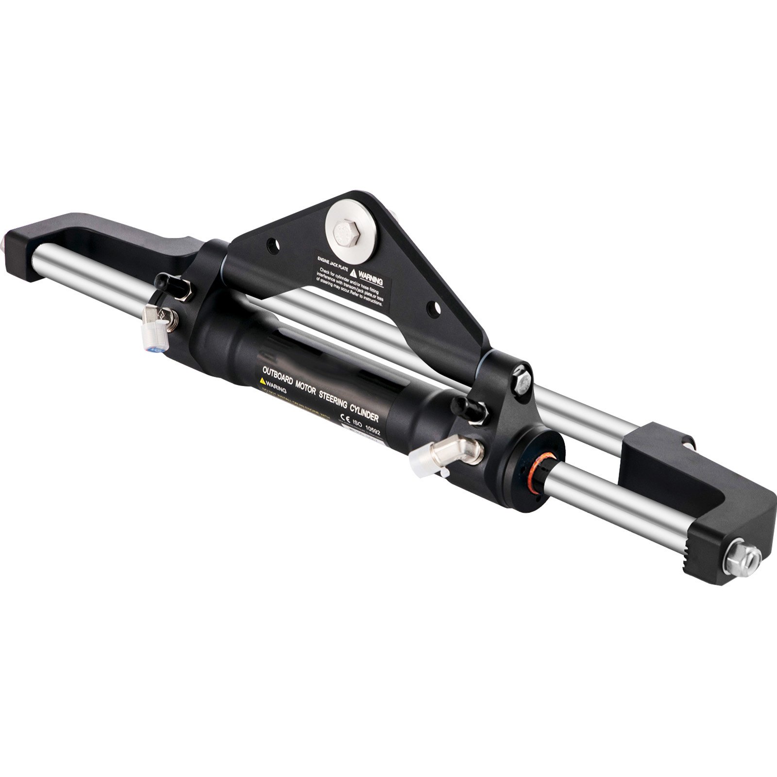 VEVOR Hydraulischer Lenkzylinder 300 PS, hydraulische Lenkung vorne montierter hydraulischer Außenbord-Marine-Lenksatz ohne Hydraulikschlauch und Helm für Außenbord-Boots-Lenksystem