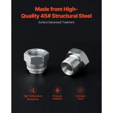 VEVOR 64-tlg. BSPP-Hydraulikfitting-Kappen-/Stecker-Sortiment-Adapter-Kit Set