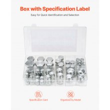 VEVOR 64-tlg. BSPP-Hydraulikfitting-Kappen-/Stecker-Sortiment-Adapter-Kit Set