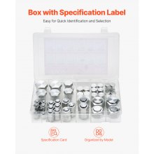 VEVOR 72-tlg ORFS-O-Ring-Stecker-Kappen-Set Hydraulikdichtungsarmaturen 4–16