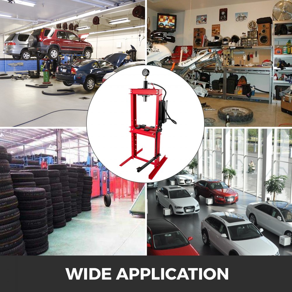 Werkstattpresse Hydraulikpresse Presse 12t Mit Manometer Und Fußpumpe Neu Mit Ce