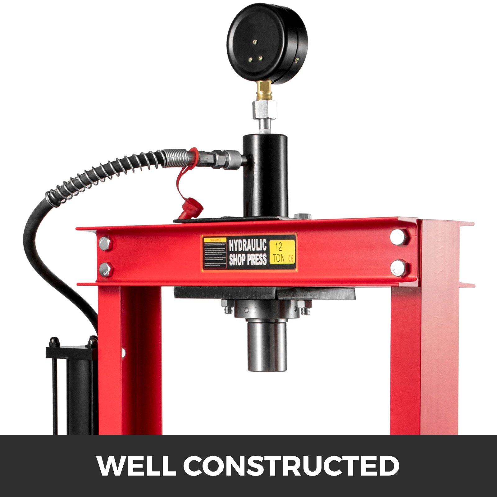 Werkstattpresse Hydraulikpresse Presse 12t Mit Manometer Und Fußpumpe Neu Mit Ce