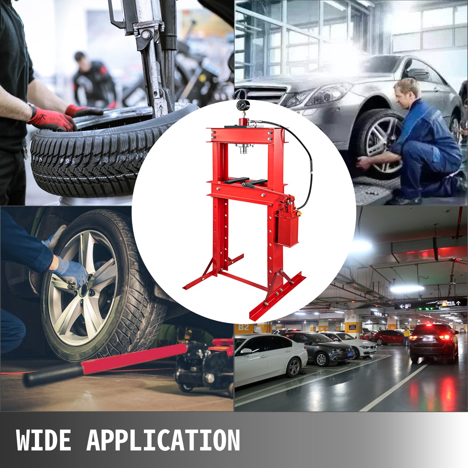 Werkstattpresse Hydraulikpresse Presse 30t Mit Manometer Und Fußpumpe Neu