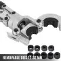 VEVOR Presszange 12-28 mm Typ V, Crimpzange Presszange 6 T Presskraft, Rohrpresszange 16-32 mm Typ TH, Hydraulische Presszange mit Gummigriff, 360°-Schwenkkopf, für PEX-Rohre, PB-Rohre, Kupferrohre