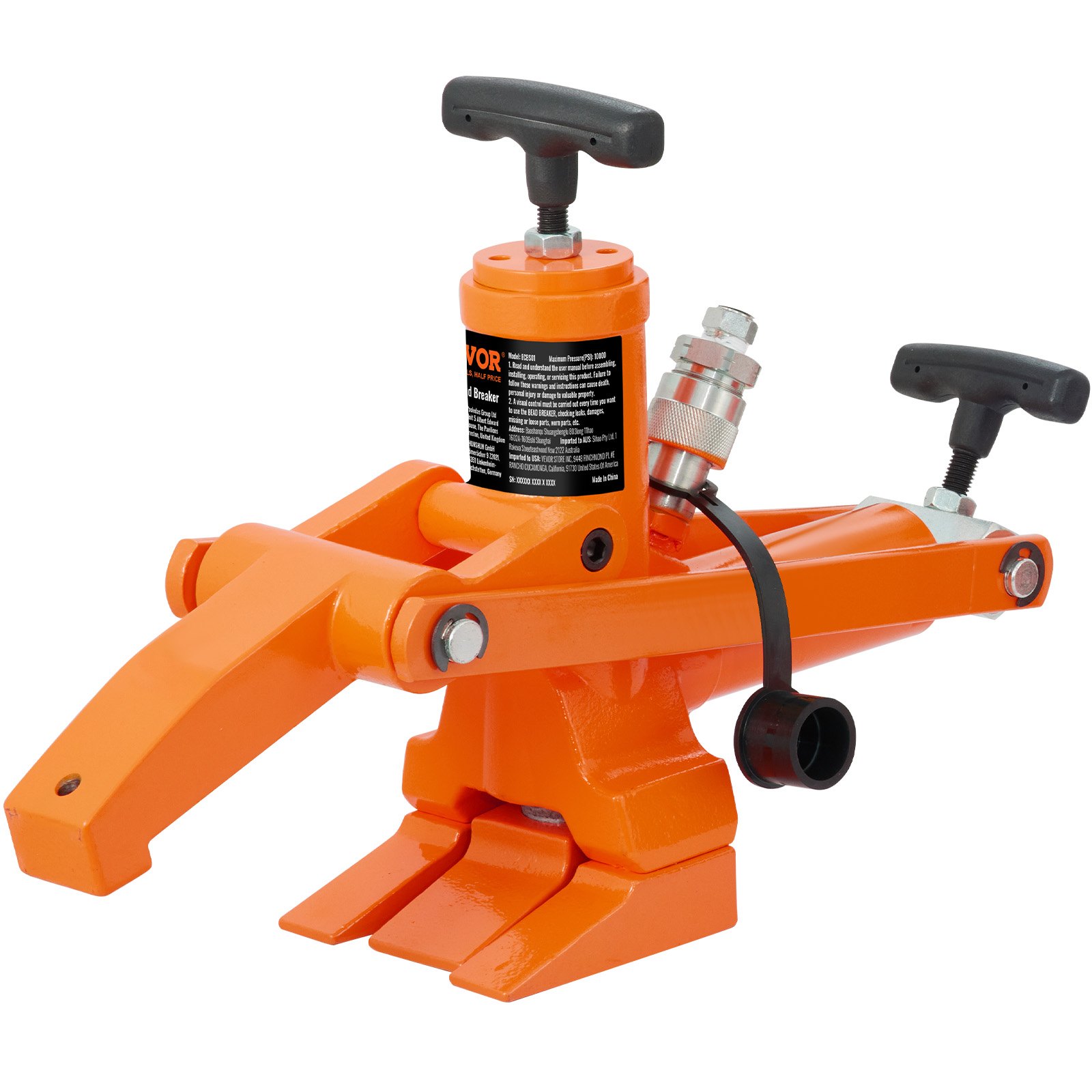 VEVOR Hydraulisches Reifenmontiergerät Reifenwechsler 470 x 142 x 320 mm, Reifenmontagegerät inkl T-Griff Montiereisen Montierhebel Reifenmontiermaschine Reifenwechseln Geeignet für Pkw, Lkw, SUV usw.