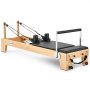 VEVOR Pilates Reformer Gerät 214 cm aus Ahornholz 181 kg Belastbarkeit für Heim-Fitnessstudios, Leises Gleiten, Verstellbare Kopfstütze, mit Pilates-Box, Jumpboard, Fußplattform und Fußschlaufen