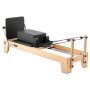 VEVOR Pilates Reformer Gerät 214 cm aus Ahornholz 181 kg Belastbarkeit für Heim-Fitnessstudios, Leises Gleiten, Verstellbare Kopfstütze, mit Pilates-Box, Jumpboard, Fußplattform und Fußschlaufen