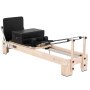 VEVOR Pilates Reformer 2.4 m Pilates Machine 181 kg Capacity Rubberwood, for Home Use and Gym Workout, with Jump Board, Springs, Sitting Box, and Adjustable Headerest, for Advanced Beginners Users