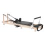 VEVOR Pilates Reformer Gerät Klappbar 2310 x 680 x 755 mm Gummibaumholz für Heimgebrauch & Fitnessstudio, mit Jumpboard, Sitzbox, Verstellbarer Kopfstütze und Leisem Schlittenlauf, 181 kg Belastbar