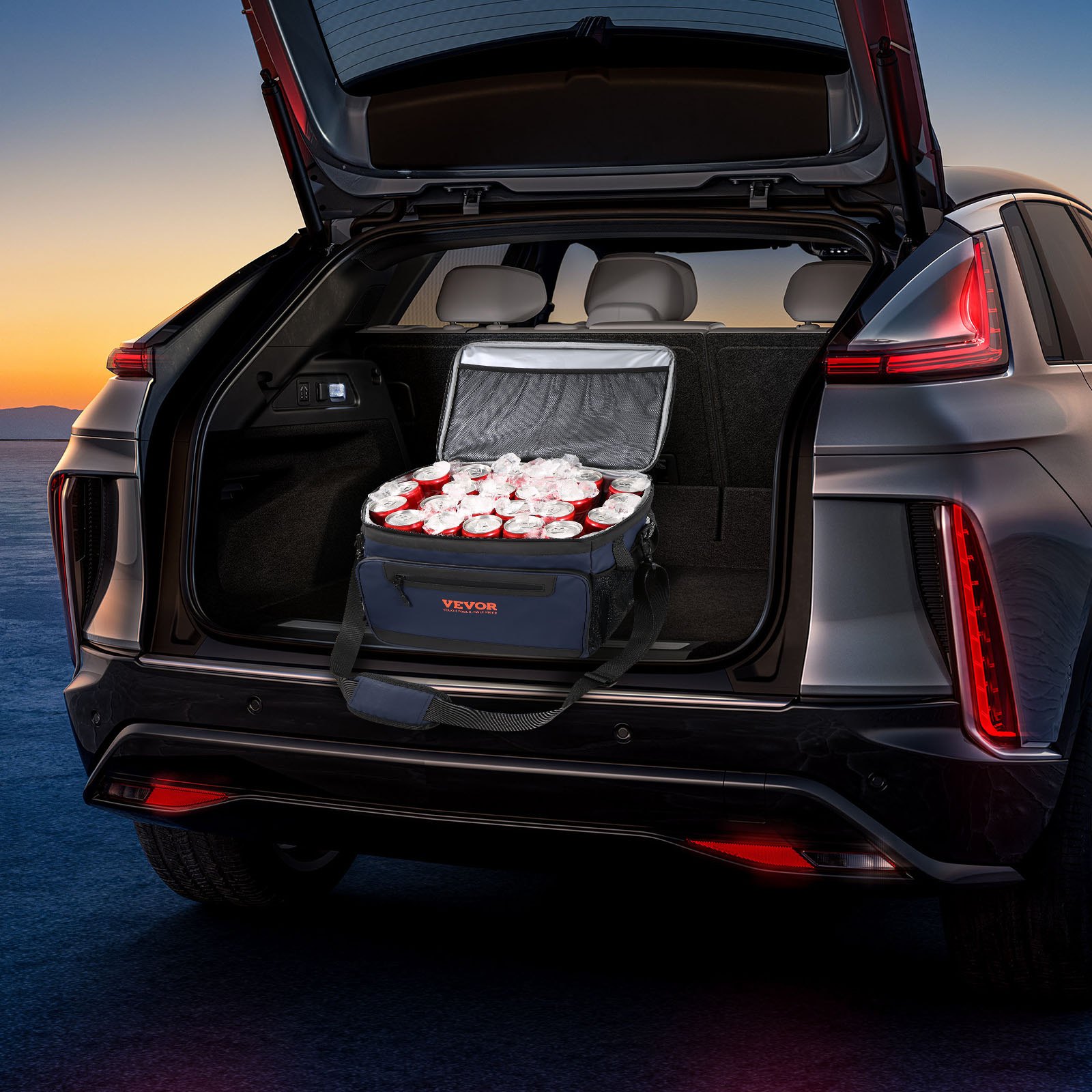 VEVOR Picknicktasche Kühltasche 24 Dosen, Thermotasche Warmhaltetasche Isoliertasche Cooler Bag Wasserdicht, Gefriertasche Tiefkühltasche Lunchtasche Camping, Wandern, Angeln, inkl. Eisspeicher