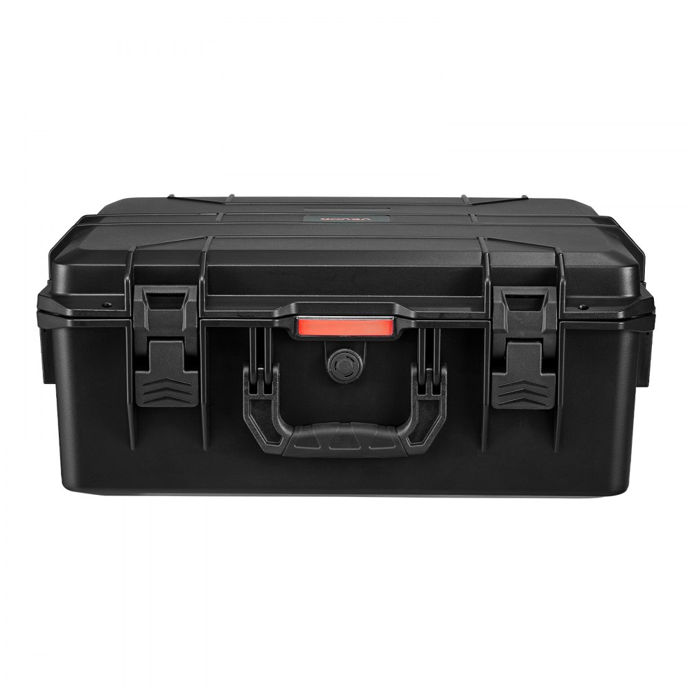 VEVOR Hartschalenkoffer für 8 Pistolen, Pistolenkoffer mit XPE-Schaumstoffeinlage 556x455x225 mm, Wasserdichter Kurzwaffenkoffer mit Anpassbarem Innenraum & Tragegriff, für Pistole Objektive Kamera