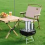 VEVOR Holzkohle-Anzündkamin, 1,8 kg Kohlekamin mit großem Fassungsvermögen, Grillanzünder aus Stahl für Holzkohlegrills und Barbecues, Kohleanzünder für unterwegs und Grillwerkzeug, silber