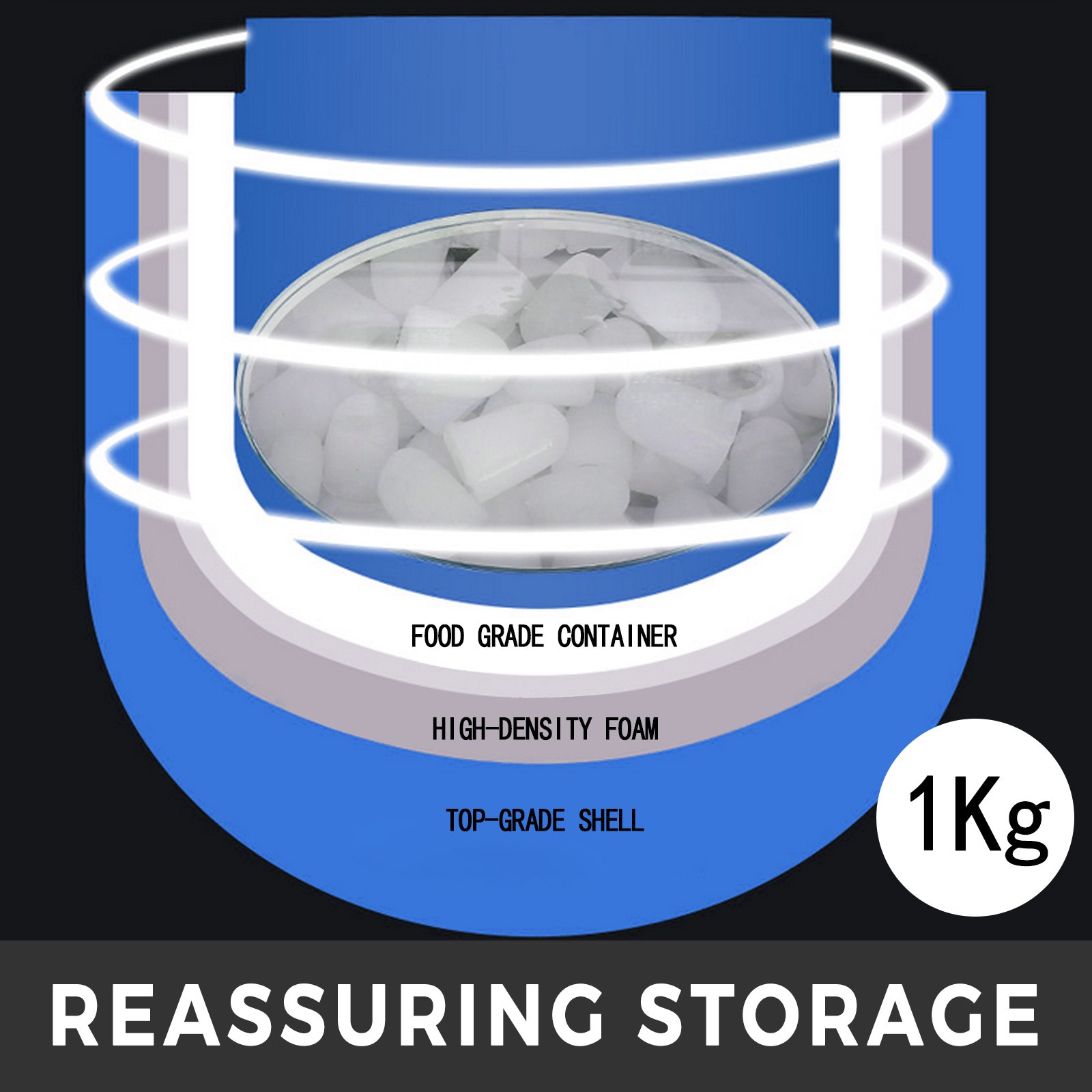 3 In 1 Eiswürfelmaschine Eiswürfelbereiter 12kg/24h Eislöffel 1 Kg Eisvorrat Bar