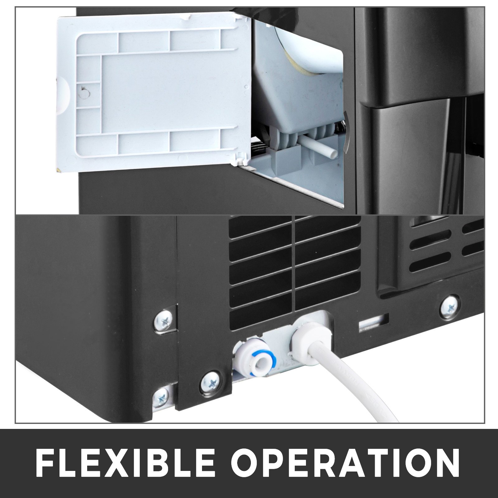 3 In 1 Eiswürfelmaschine Eiswürfelbereiter 12kg/24h Eislöffel 1 Kg Eisvorrat Bar