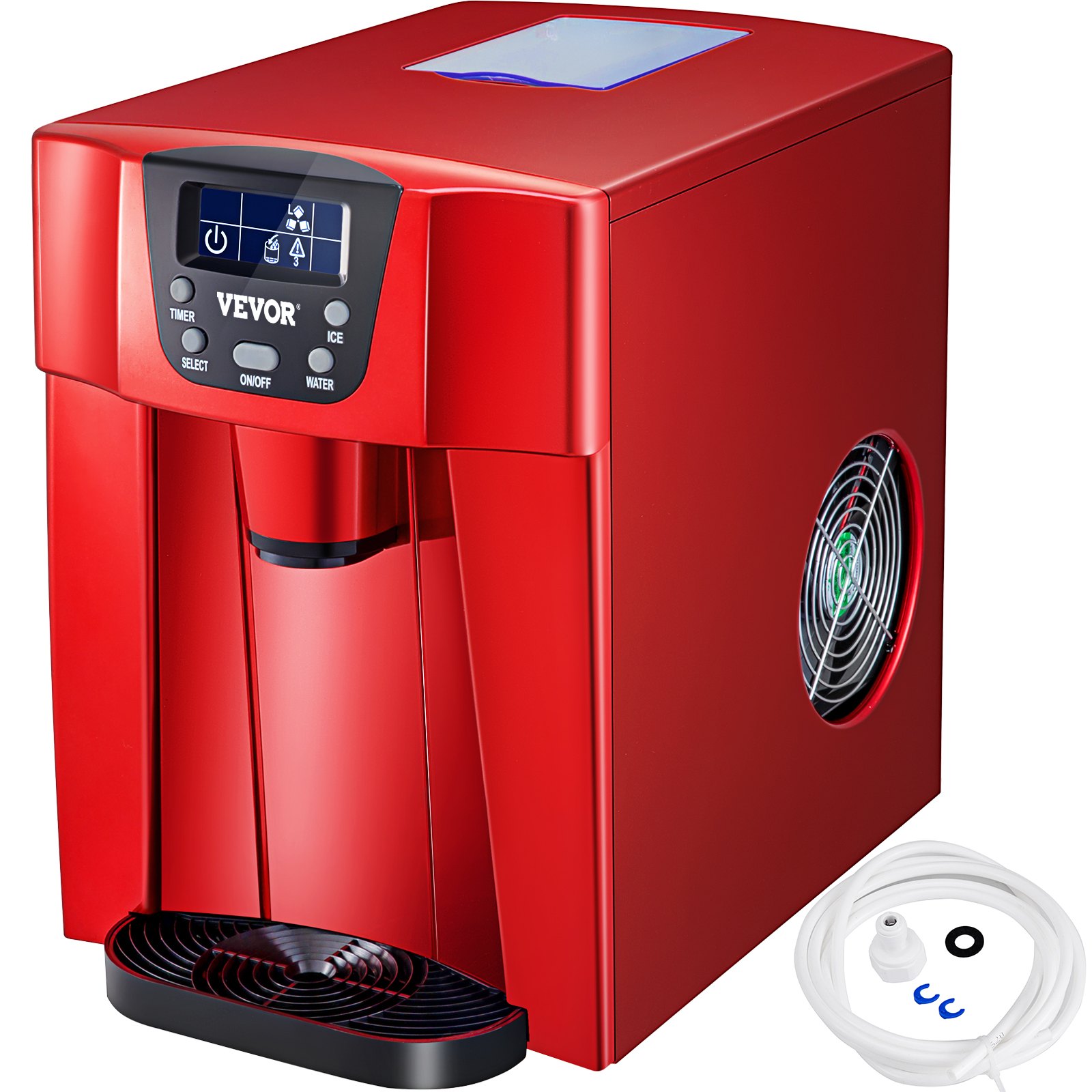 3 In 1 Eiswürfelmaschine 12kg/24h 9 Pcs Lcd Bildschirm 1 Kg Eisvorrat