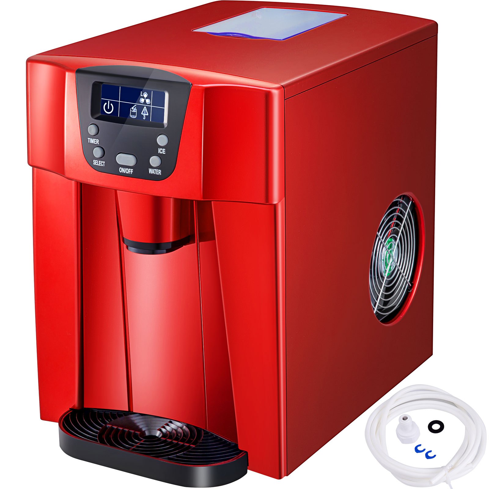 3 In 1 Eiswürfelmaschine 12kg/24h 9 Pcs Lcd Bildschirm 1 Kg Eisvorrat