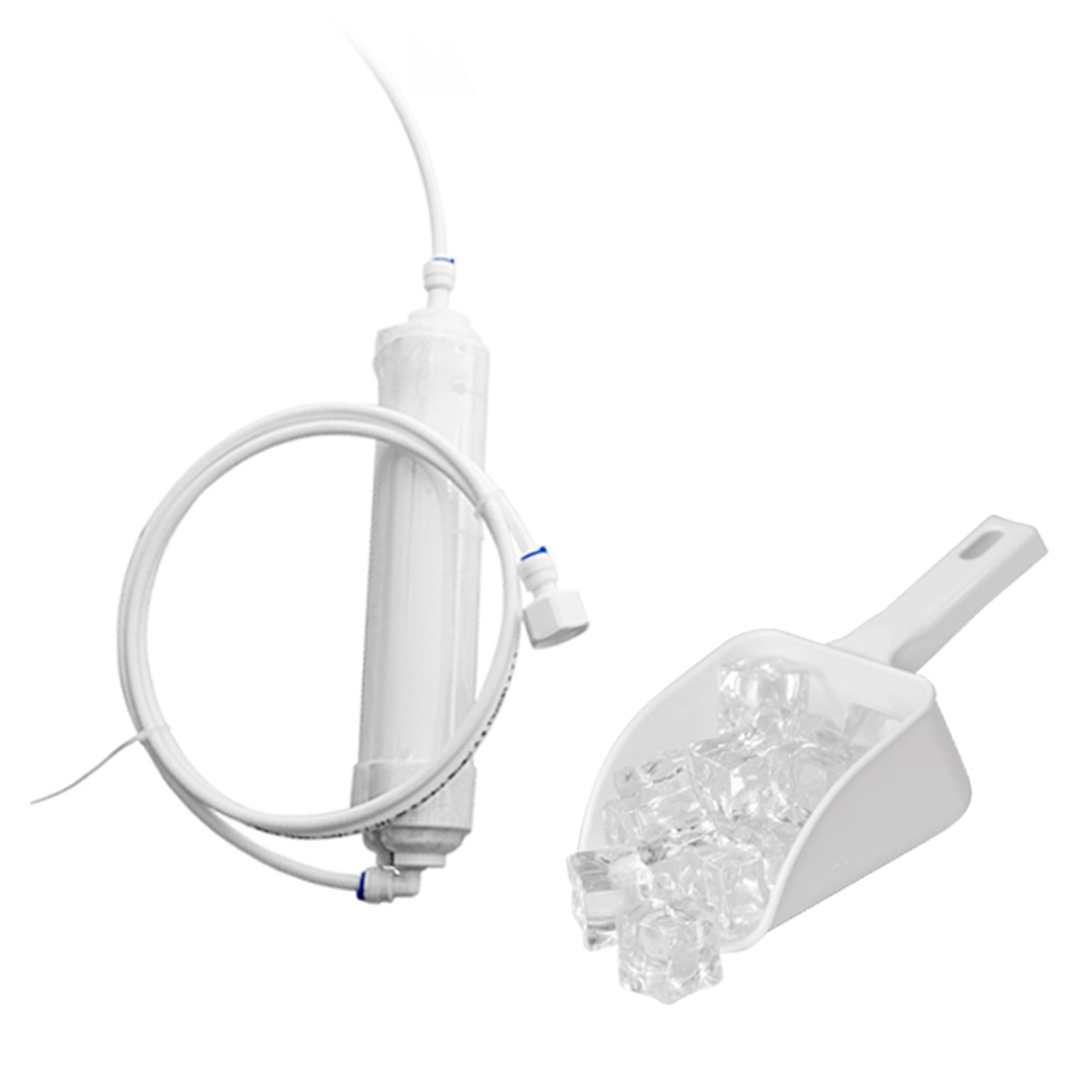 Eiswürfelmaschine Eiswürfelbereiter 40kg Edelstahl Eismaschine Eislöffel Cafés