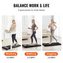 VEVOR Laufband Elektrisch Fitnessgerät Heimtrainer Walking Pad 120kg 1-6km/h