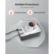 VEVOR Kondensatabsaugpumpe Kondensatpumpe 1/50 PS 1,89 L Tank, automatische AC-Kondensatpumpe mit Schwimmerschalter und 6 m Schlauch für Klimaanlage Luftentfeuchter, Eisbereiter-Wasserablauf Schwarz
