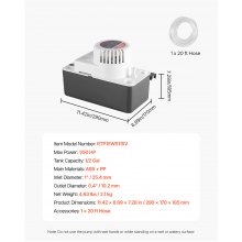 VEVOR Kondensatabfuhrpumpe Automatische Kondensatpumpe 1/50PS 65GPH 4,57m Hub