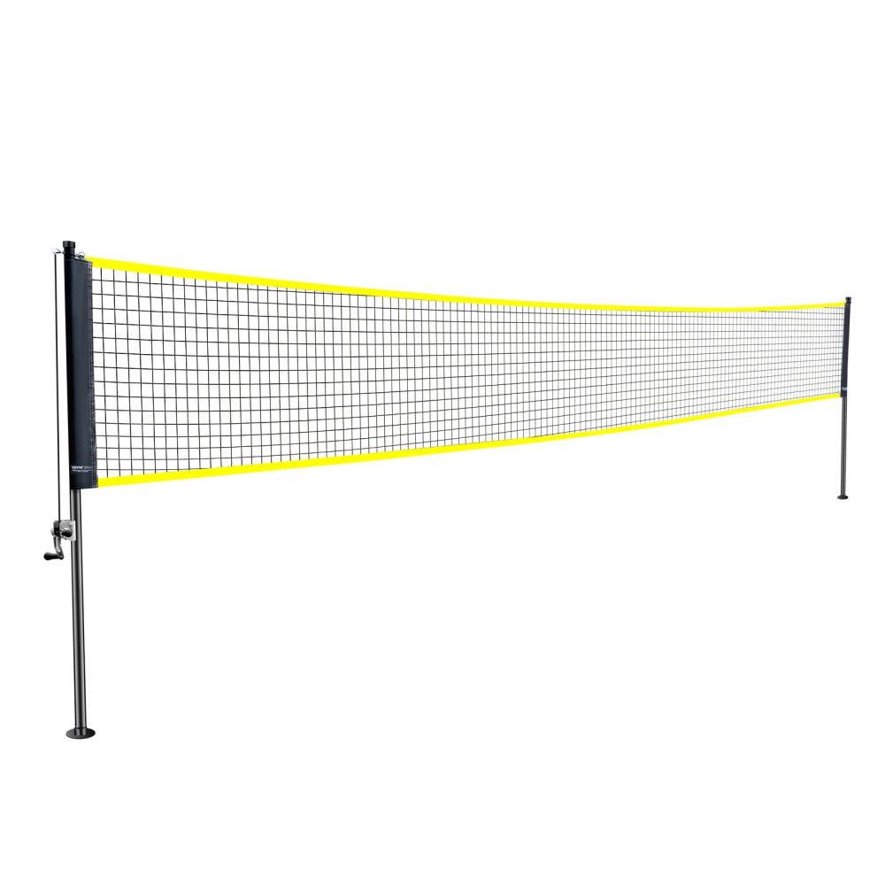 VEVOR Badmintonnetz-Set, Badmintonnetz für den Außenbereich im Hinterhof, Strandpark, Badmintonnetz für Erwachsene & Kinder mit Stangen, Tragetasche, 4 Eisenschlägern und 3 Nylon-Federbällen