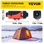 VEVOR Standheizung Diesel 2KW, 12V Diesel Lufterhitzer, 10 L Diesel Luftheizung, -40 ℃ - + 20 ℃ Luft Diesel Heizung mit LCD Bildschirm LCD Schalter Schalldämpfer, Air Heater Heizung Aluminium Heizung