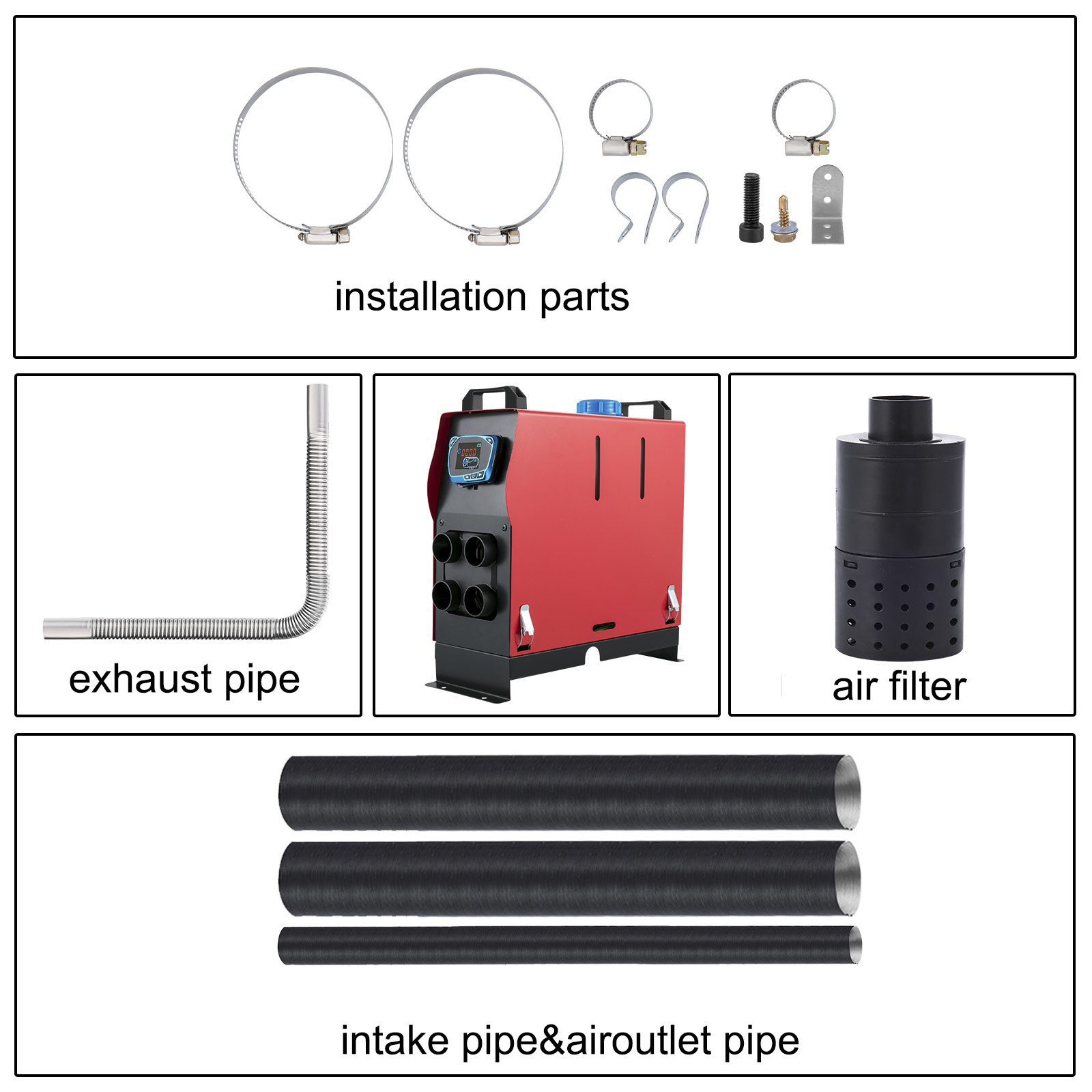 Air Diesel Heizung 12V 5KW Standheizung Diesel Luftheizung Kraftstoff Auto Heizung für RV (mit LCD-Bildschirm)