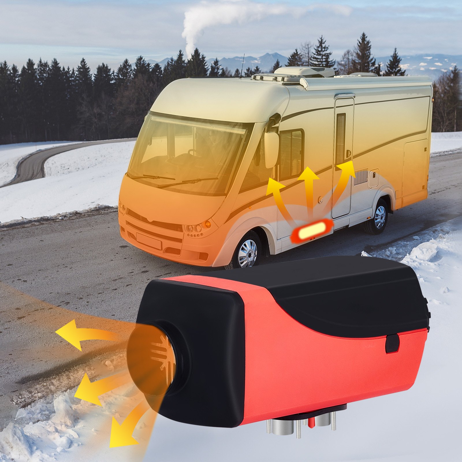 VEVOR 12V Air diesel Heizung, 8KW Diesel Lufterhitzer, Luftheizung Standheizung, Diesel Standheizung, Air Diesel Heizung, Air Standheizung, Knob Schalter