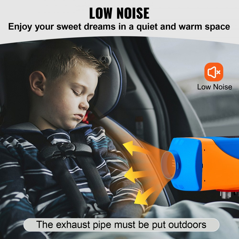 VEVOR 8KW Standheizung Diesel, 12V Diesel Luftheizung, Luft Dieselheizung, Standheizung Benzin Auto, Air Diesel Heizung, für Auto LKW Wohnmobil Bus Orange und blau