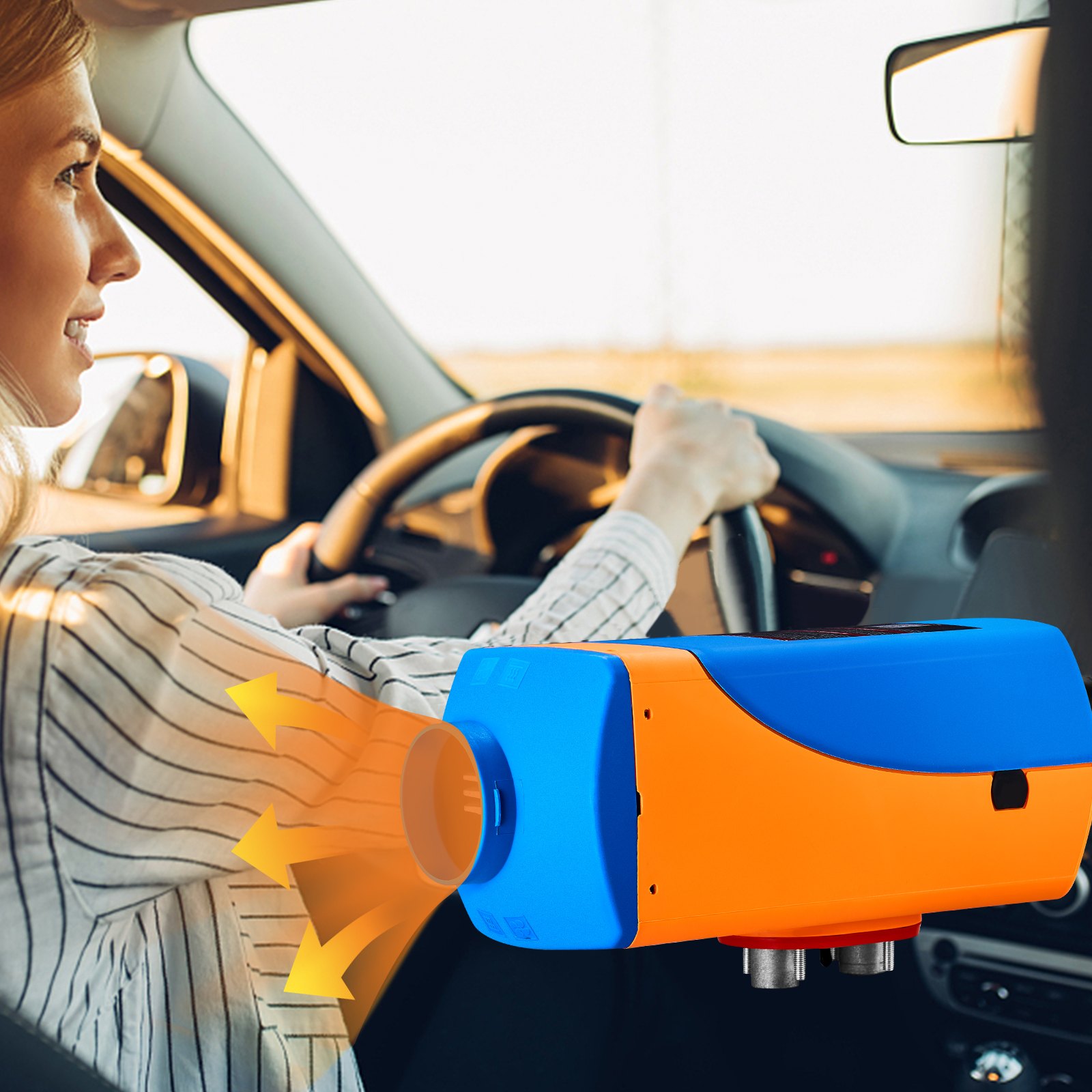 VEVOR 8KW Standheizung Diesel, 12V Diesel Luftheizung, Luft Dieselheizung, Standheizung Benzin Auto, Air Diesel Heizung, für Auto LKW Wohnmobil Bus Orange und blau