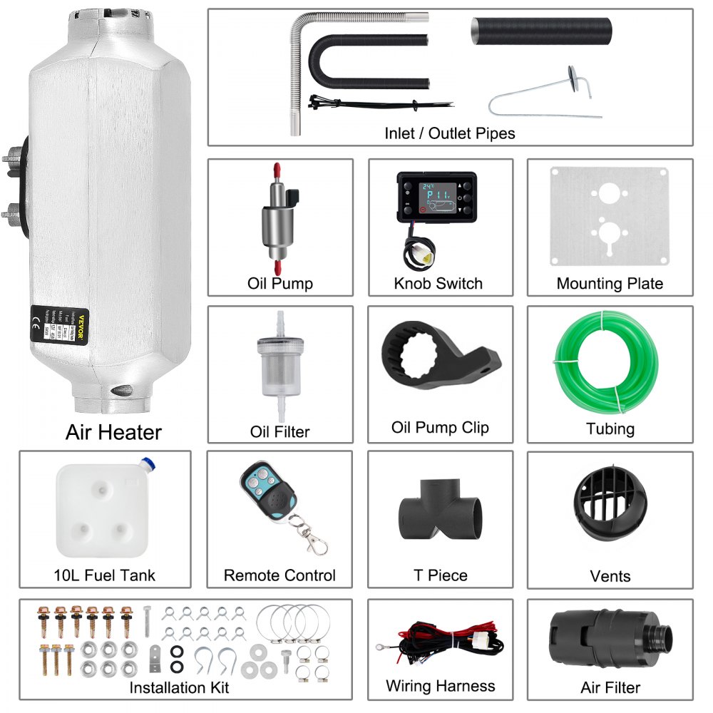 12v 5kw Air Diesel Standheizung Heizung Luftheizung 5000w Heizgerät Aluminum Lkw