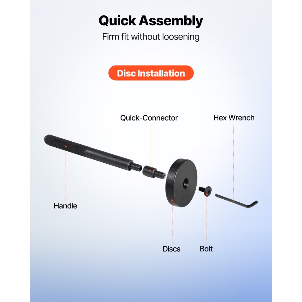 VEVOR Lagerpressen Set 52 tlg. Lagerlaufring Dichtungstreiber Satz mit 49 Buchsen und Griffschaft, Buchsentreiber Werkzeugsatz, zum Entfernen und Installieren aus Karbonstahl mit Aufbewahrungskoffer