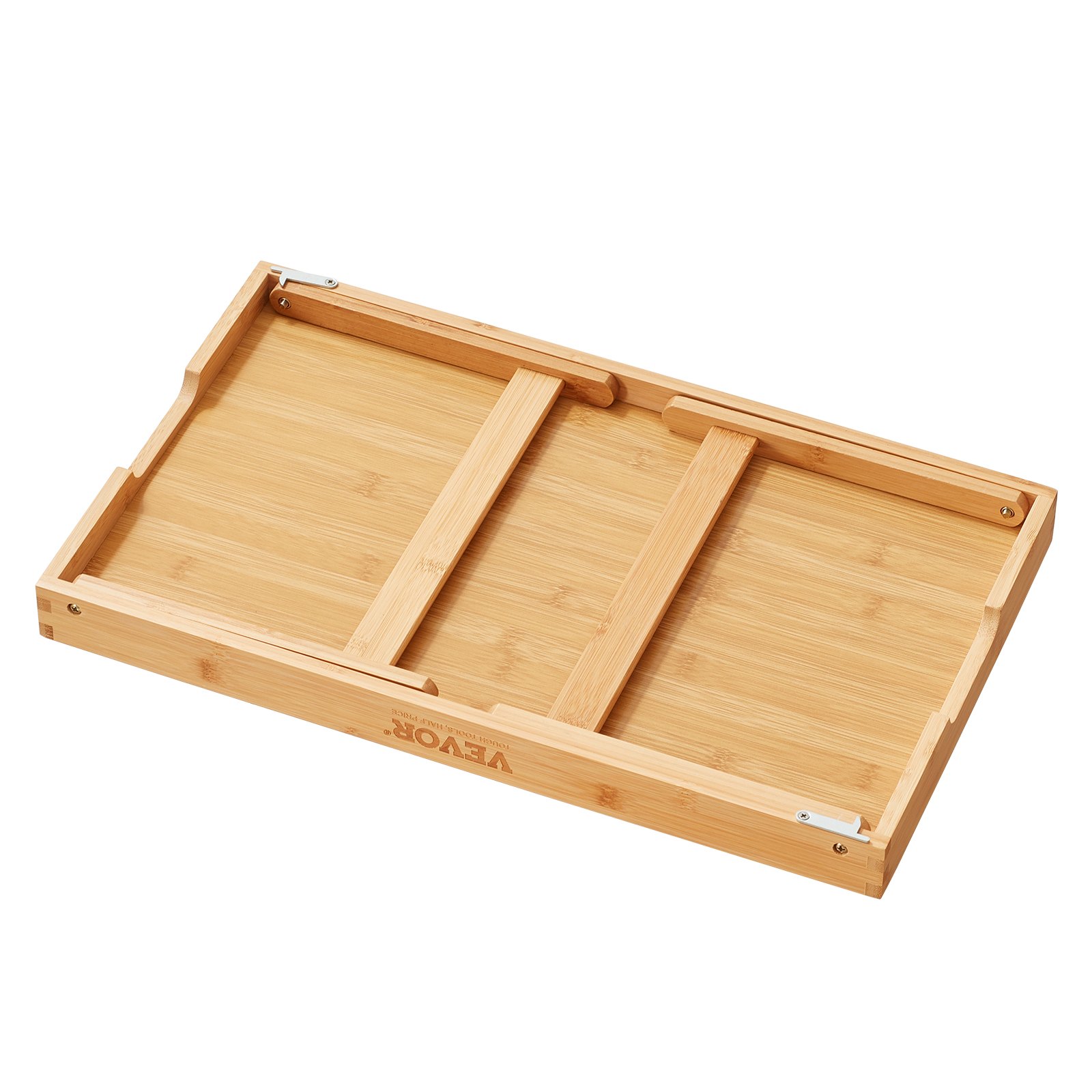 VEVOR Frühstückstablett Bambus-Rahmen Betttablett 609x300x226 mm, Serviertablett Betttisch mit Klappbaren Beinen Knietisch, Essenstablett auch als Laptop-Schreibtisch, Notebook-Tisch Servieren