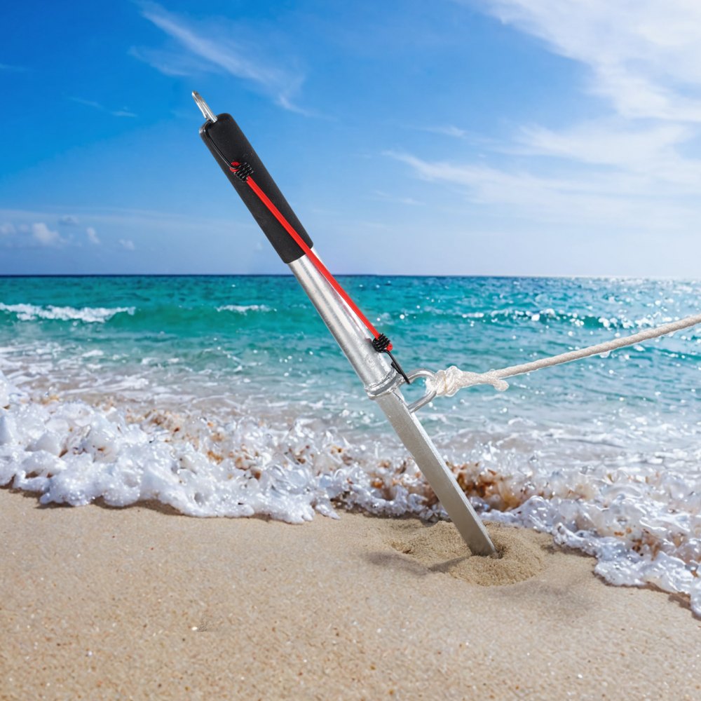 VEVOR Sandspike Anchor Pole for Boats, 985 mm Sliding Anchor Made of Galvanized Carbon Steel, Shore Spike, Self-Hammering Beach Spike Anchor for Small Boats, Jet Skis, Pontoons, Kayaks, etc.